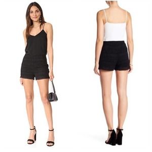 Cupcakes and Cashmere Christine Lace Black Shorts
